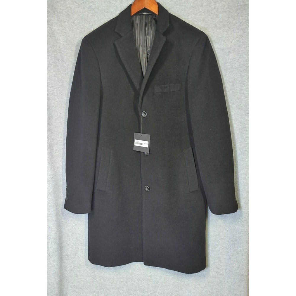 Cardinal of Canada Peacoat Men 42L Michael Black Wool Blend Coat NWT Nordstrom